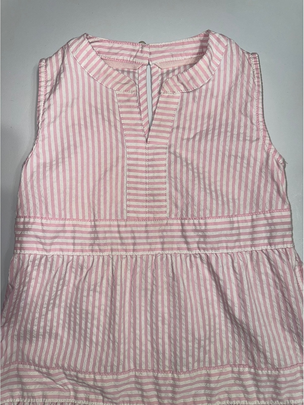 Vineyard Vines Girls' Pink and White Striped Tilly Harbor Dress Size 2T - Picture 5 of 6